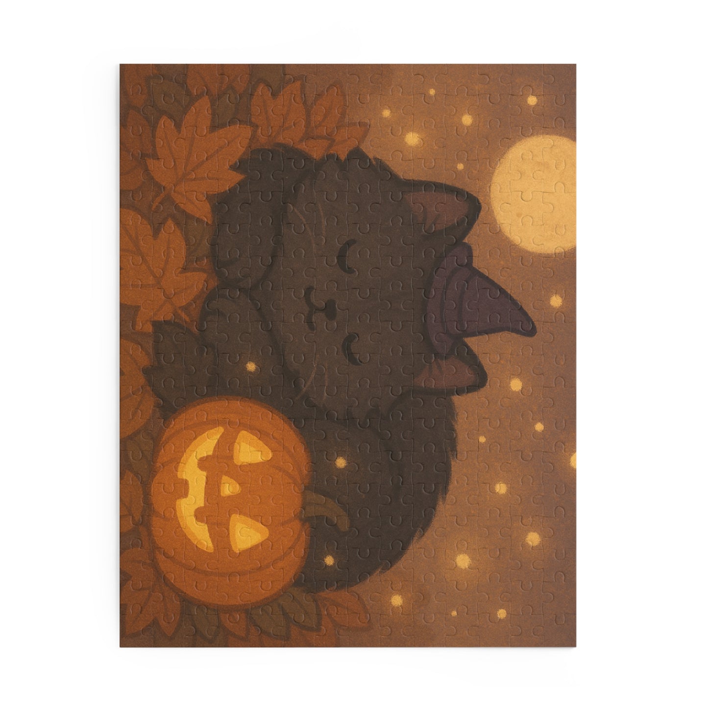 Jigsaw Puzzle - Cozy Cat Halloween 500-Piece Jigsaw, Fall Decor, Halloween Gift