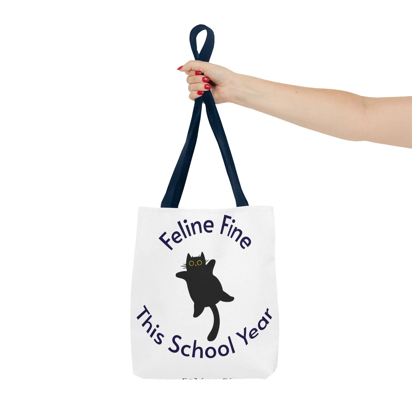 Teacher Tote Bag - Feline Fine This School Year Printify