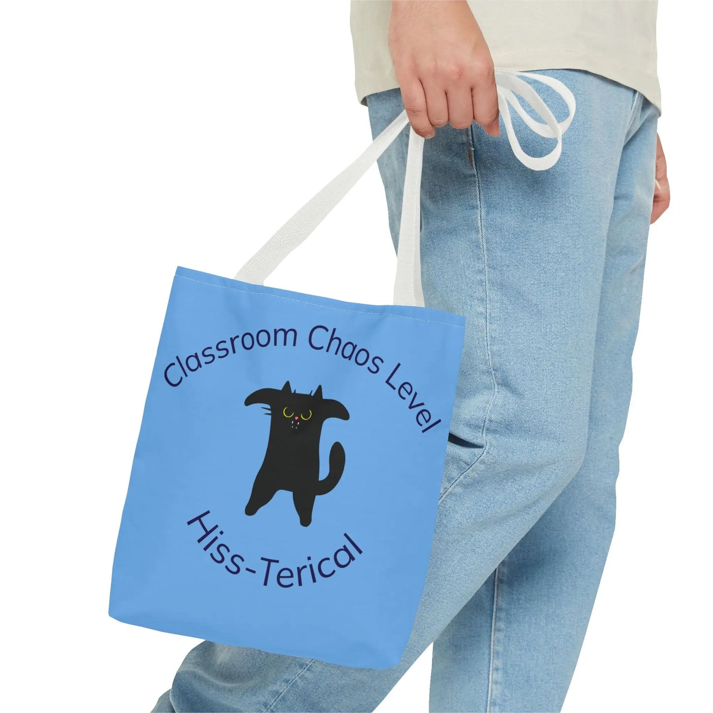 Tote Bag - Classroom Chaos Level Hiss-terical Tote for Teachers Printify
