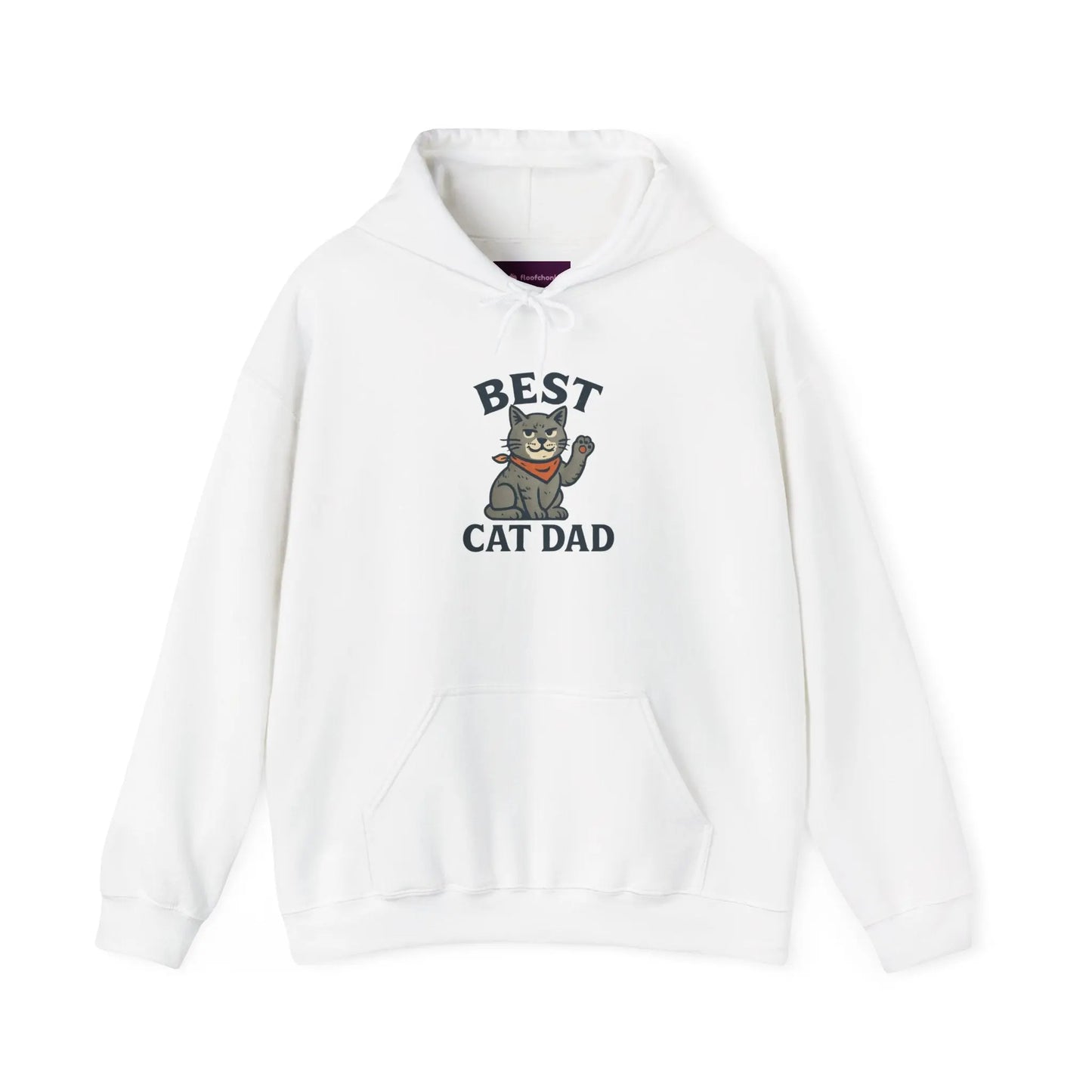 Best Cat Dad Hooded Sweatshirt, Cat Lover Gift, Funny Sweatshirt, Pet Dad Apparel, Cozy Cat Dad Hoodie Printify