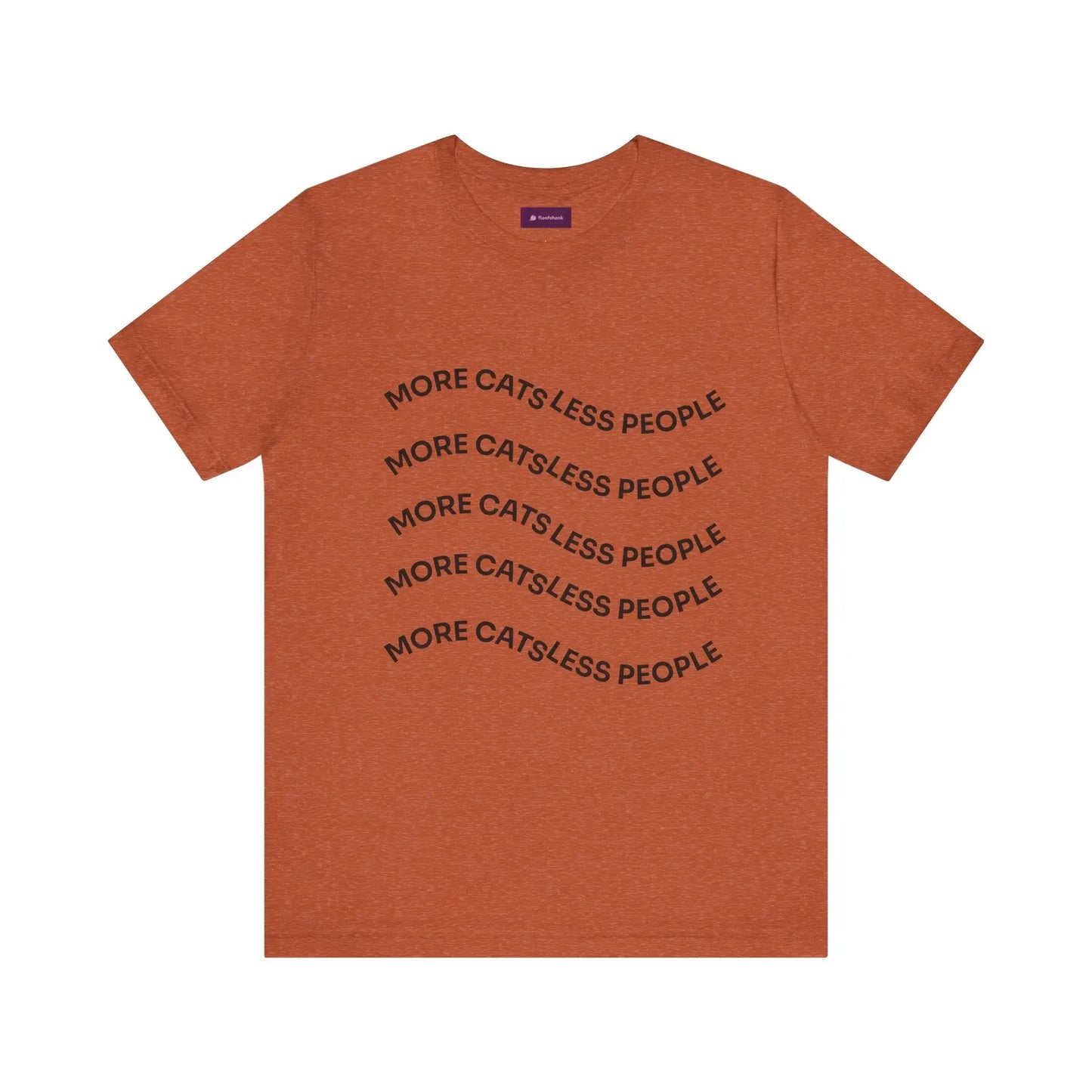More Cats Less People Cats Graphic Tee - Unisex Jersey Shirt - FloofChonk