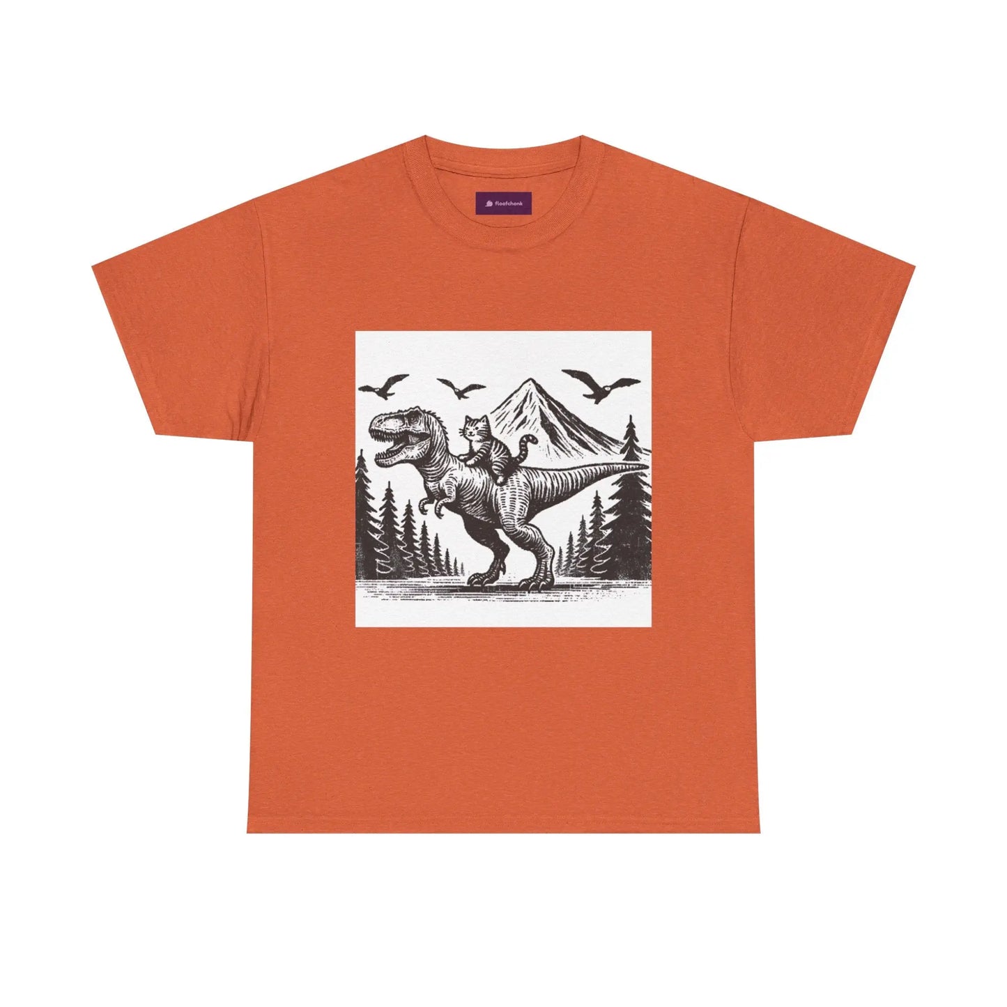 Dinosaur Cat Tee Printify