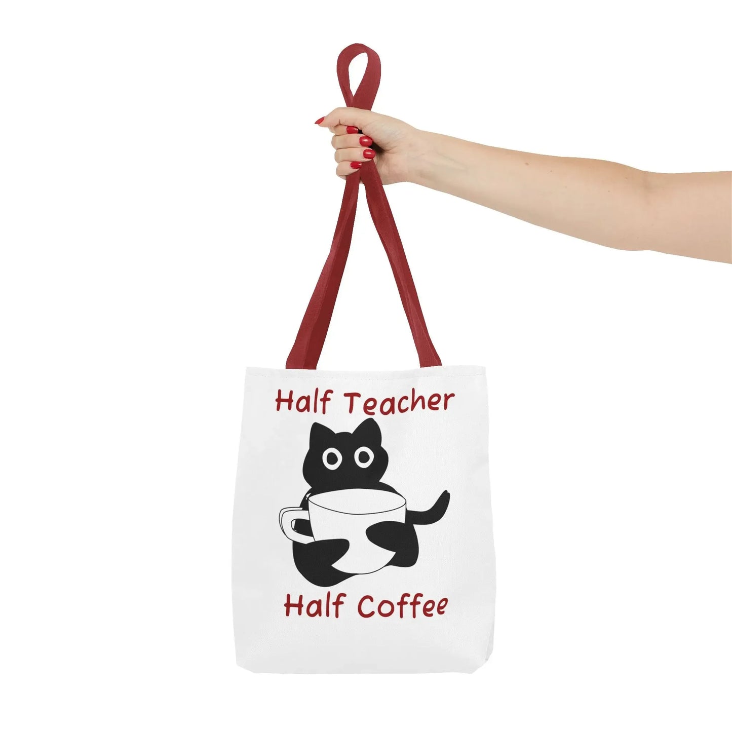Teacher Tote Bag - Half Teacher Half Coffee - FloofChonk