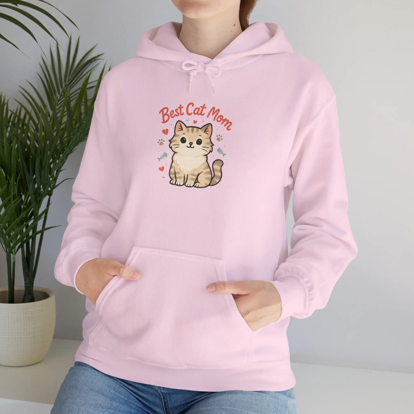 Cute Cat Mom Hoodie, Best Cat Mom Sweatshirt, Gifts for Cat Lovers, Cozy Animal Sweatshirt, Unisex Cat Apparel Printify
