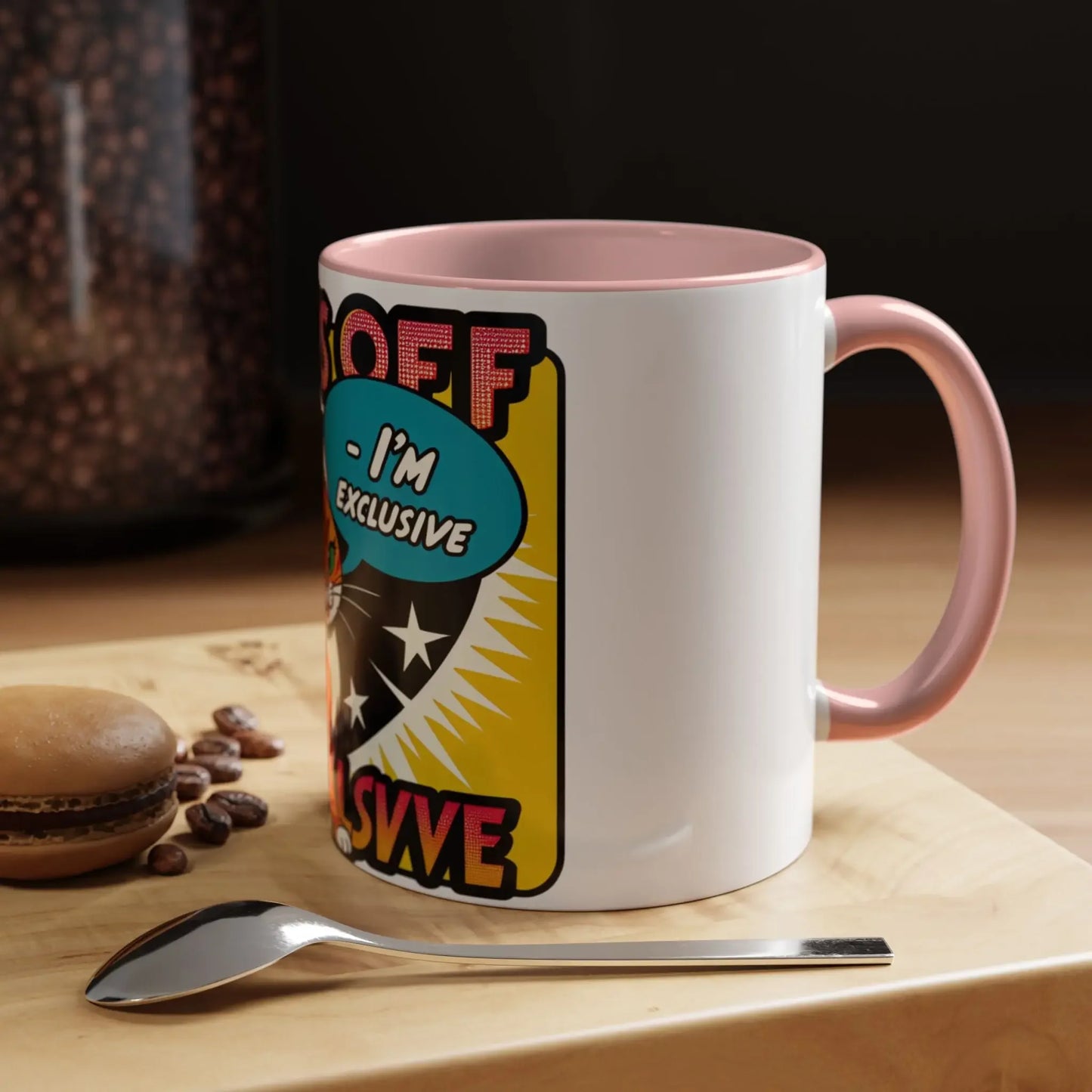 Exclusive Cat Coffee Mug - Paws Off Design, Funny Mugs - FloofChonk Exclusive - FloofChonk