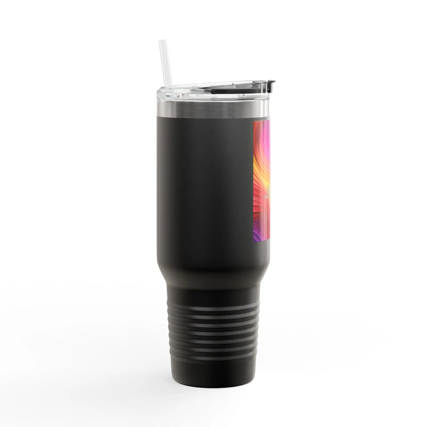 Personalized 40oz Travel Mug, Vibrant Color Wave, Gift for Coffee Lovers, Road Trips, Insulated Tumbler Printify