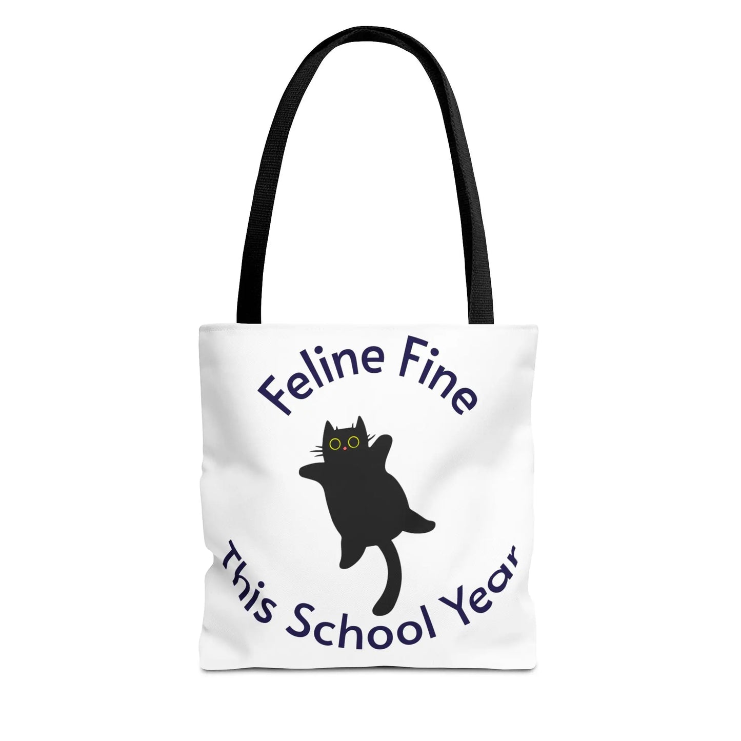 Teacher Tote Bag - Feline Fine This School Year Printify