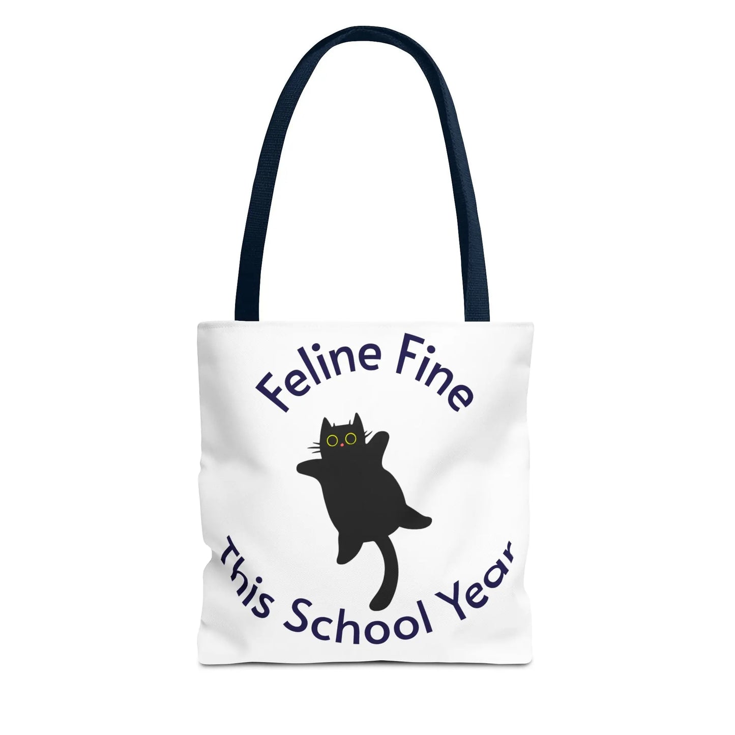 Teacher Tote Bag - Feline Fine This School Year Printify