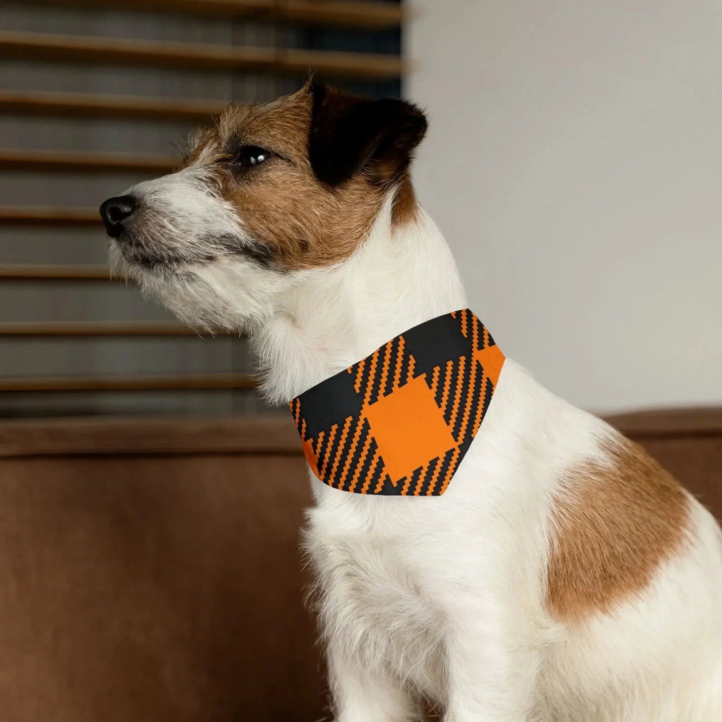 Pet Bandana Collar - Halloween Plaid Style - FloofChonk
