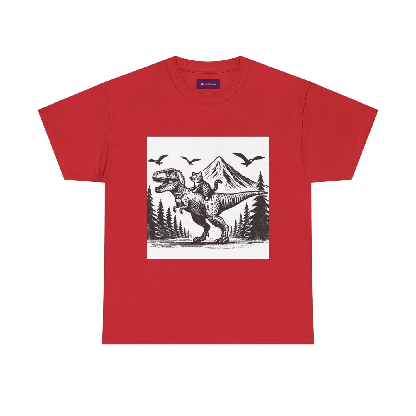 Dinosaur Cat Tee Printify