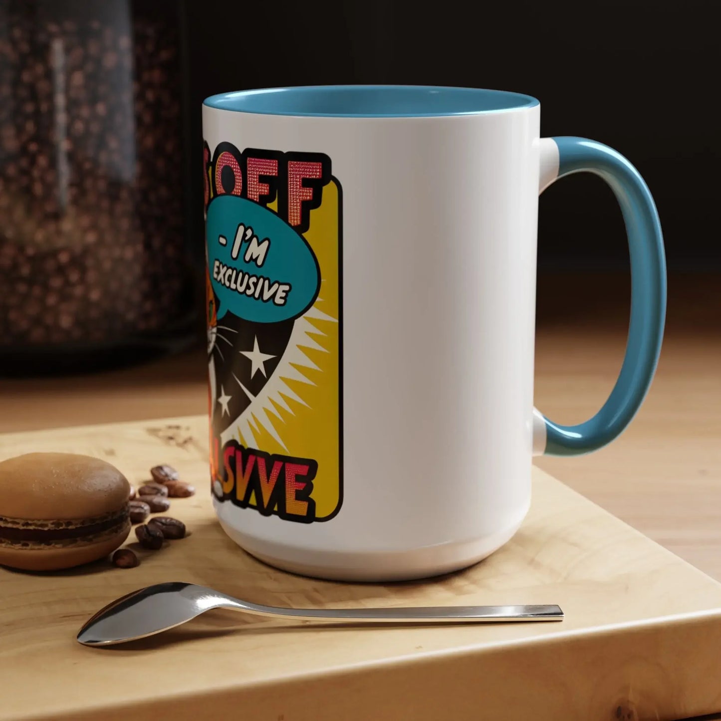 Exclusive Cat Coffee Mug - Paws Off Design, Funny Mugs - FloofChonk Exclusive - FloofChonk