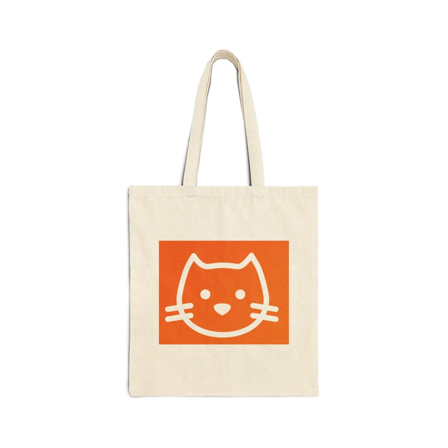 Canvas Tote Bag - Cute Cat Pet Lover Eco-Friendly Shopping Floofchonk Design Printify