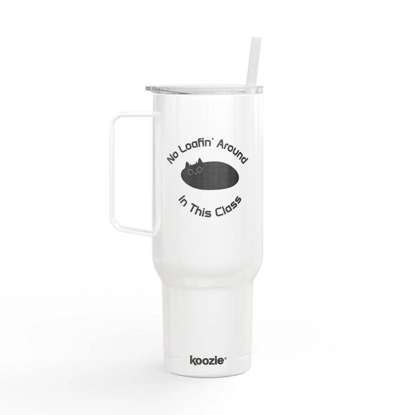 No Loafin' Around in Class Cat Lover Insulated Tumbler, 40oz Printify