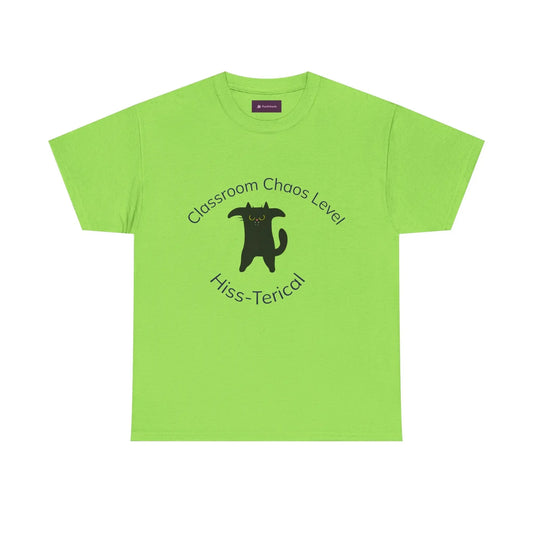 Classroom Chaos Cat Tee – Teacher Humor Cotton Tee - FloofChonk