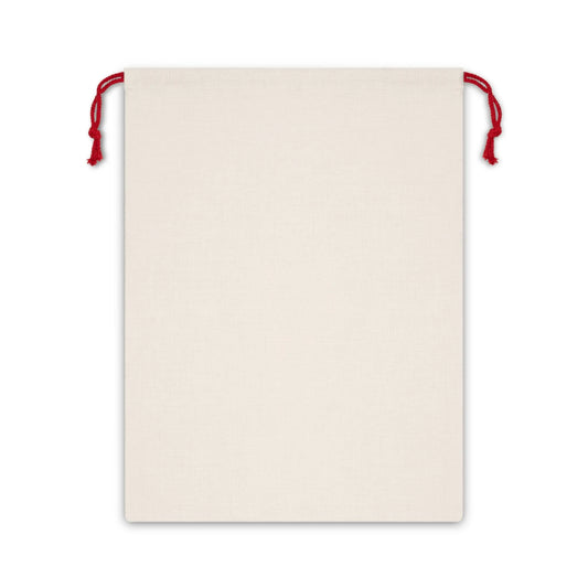 Christmas Gift Bag — Personalized 'Your Name Here' Merry Christmas Drawstring Bag Printify