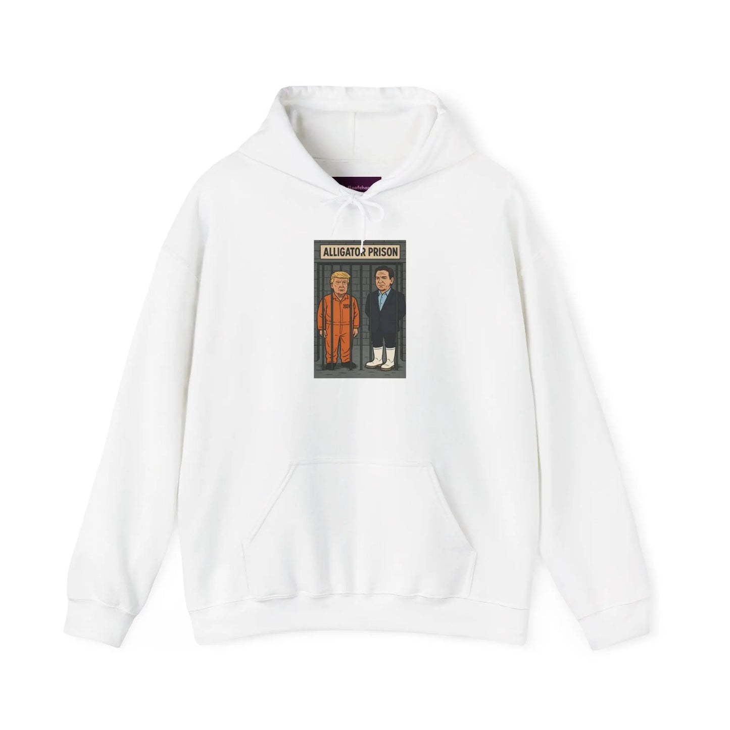 Trump Prison Humor Hoodie - Funny Unisex Sweatshirt, Gift for Friends, Unique Prisoner Design, Cozy Casual Wear, Perfect for Gifting Printify
