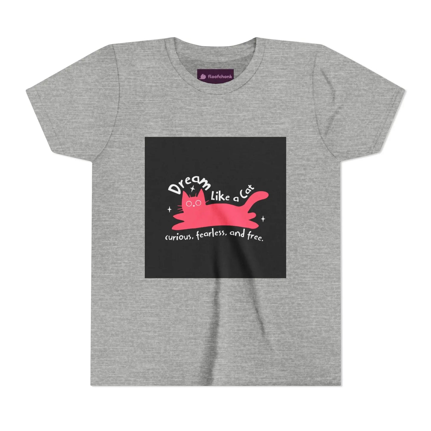 Dream Like a Cat Youth Tee - Fun Cat Design, Perfect Gift for Kids, Birthday Present, Cat Lovers, Inspirational Apparel Printify