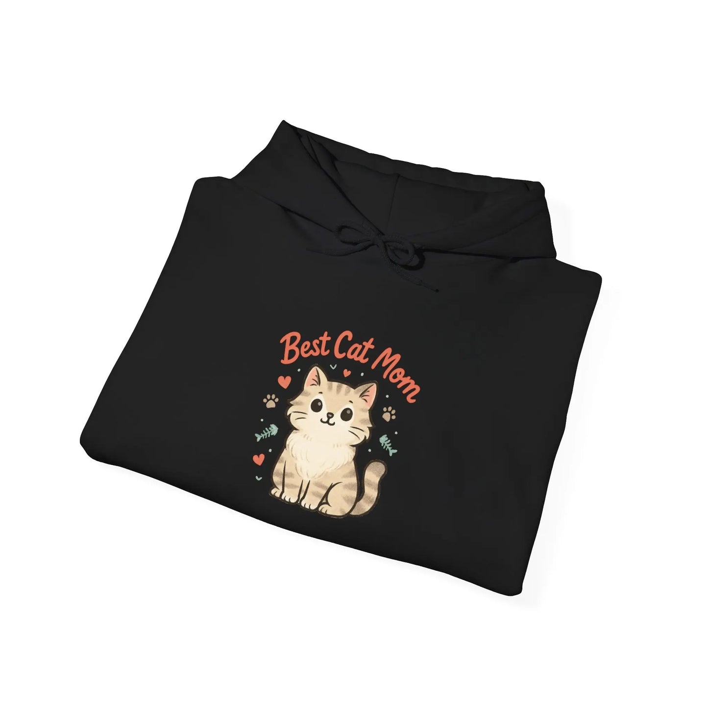Cute Cat Mom Hoodie, Best Cat Mom Sweatshirt, Gifts for Cat Lovers, Cozy Animal Sweatshirt, Unisex Cat Apparel Printify