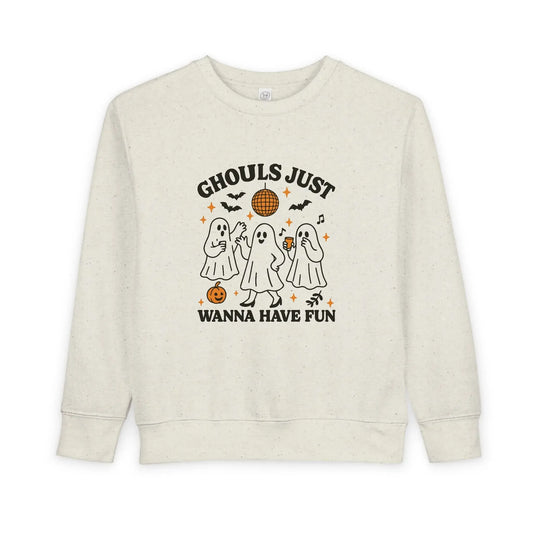 Toddler Ghostly Fun Sweatshirt - Cute Childrens Halloween Apparel - FloofChonk