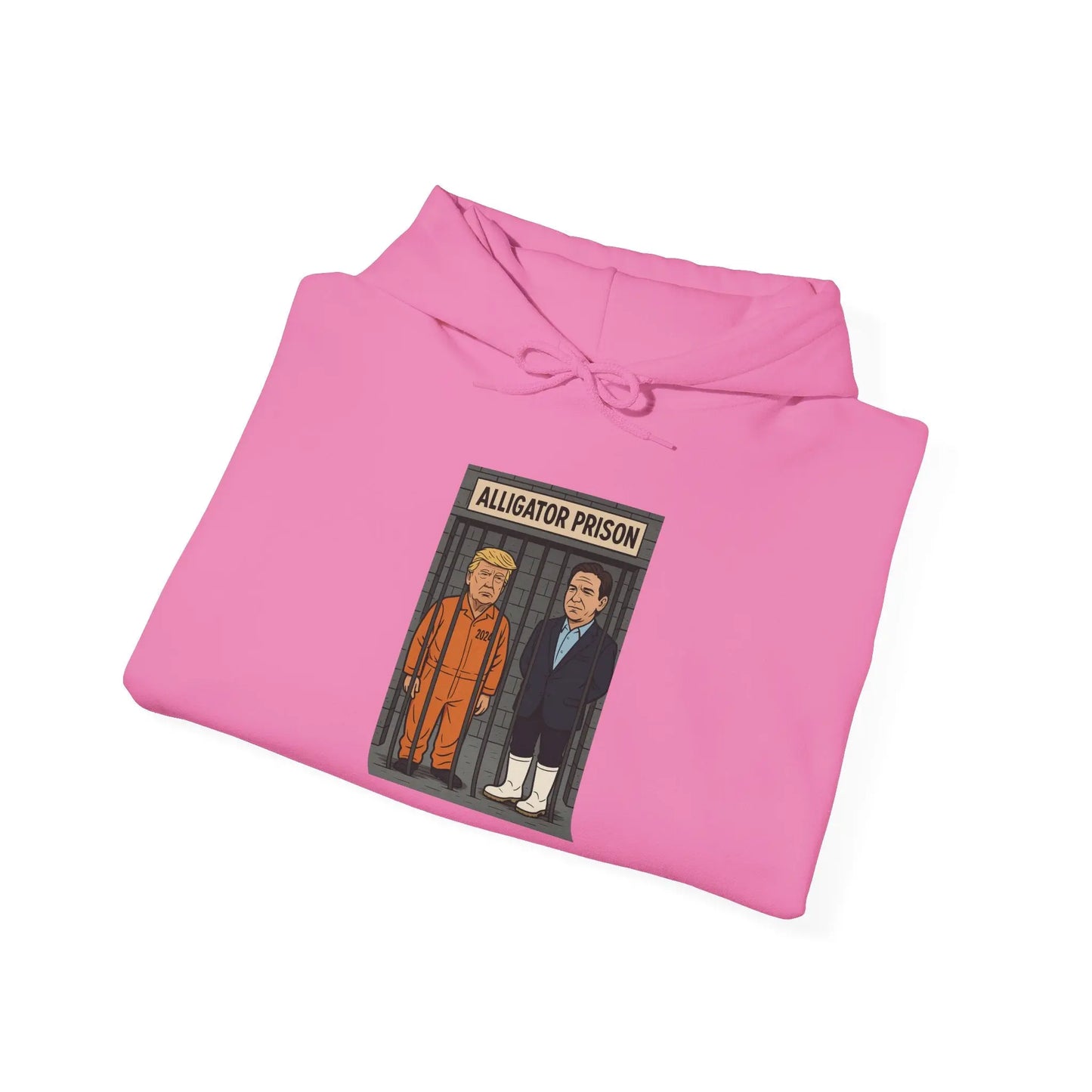 Trump Prison Humor Hoodie - Funny Unisex Sweatshirt, Gift for Friends, Unique Prisoner Design, Cozy Casual Wear, Perfect for Gifting Printify
