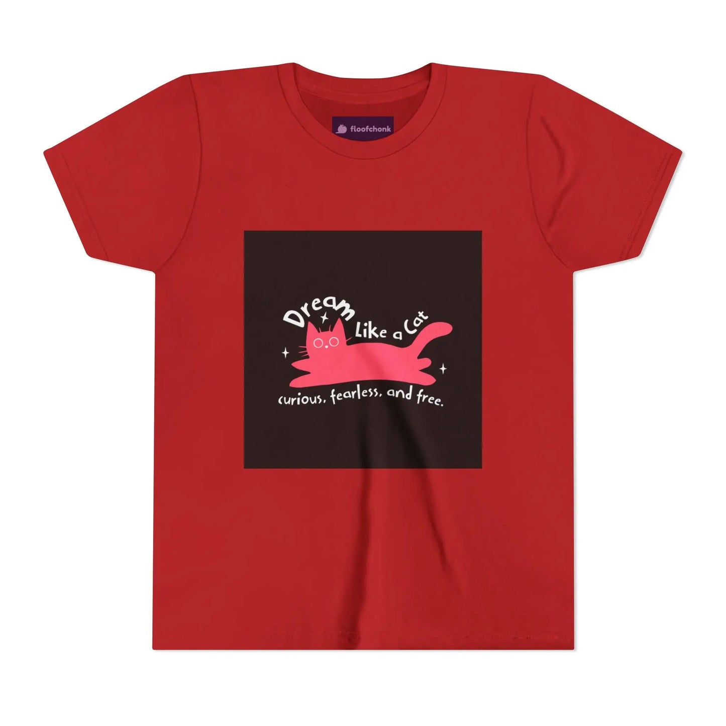 Dream Like a Cat Youth Tee - Fun Cat Design, Perfect Gift for Kids, Birthday Present, Cat Lovers, Inspirational Apparel Printify