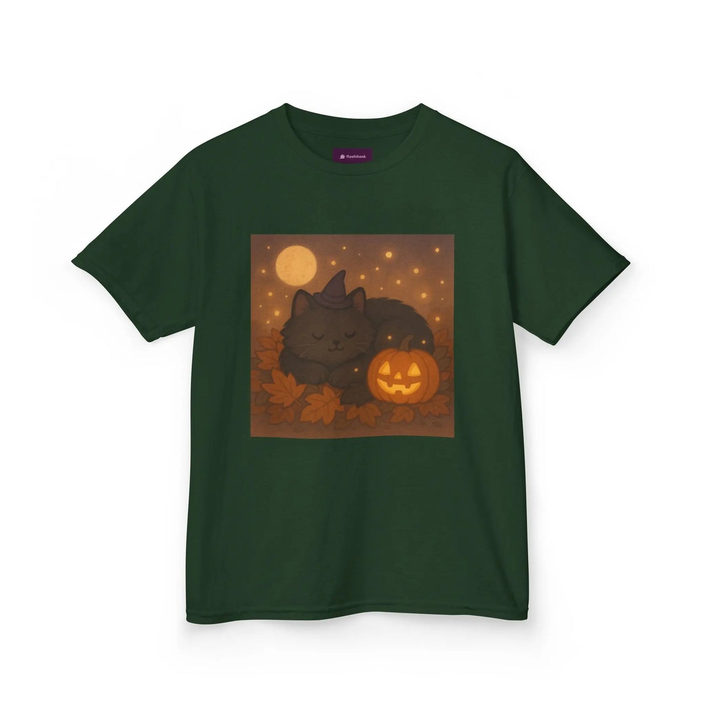 Halloween Cat Tee, Fall Shirt, Cute Pumpkin Gift, Cozy Kids Clothes, Autumn Vibes, Trick or Treat Apparel - Kids T-Shirt, Sweatshirt,
