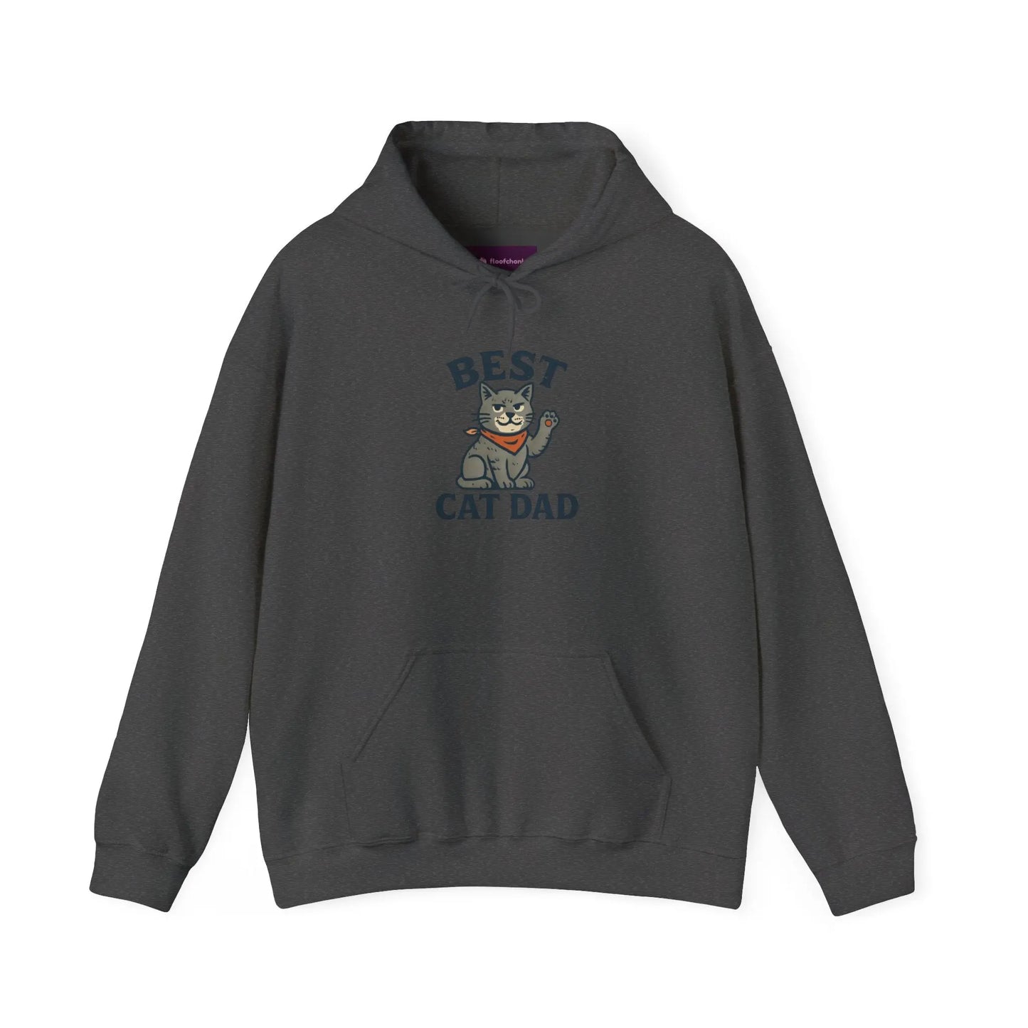 Best Cat Dad Hooded Sweatshirt, Cat Lover Gift, Funny Sweatshirt, Pet Dad Apparel, Cozy Cat Dad Hoodie Printify