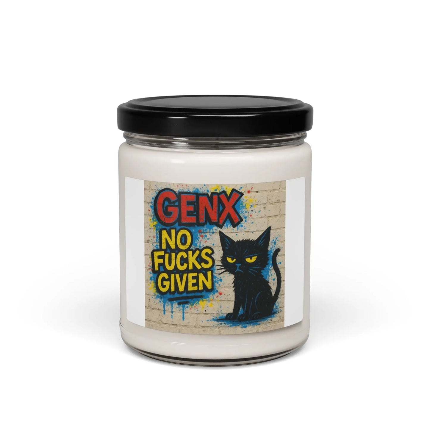 Soy Candle - No Fucks Given, Cat Lovers Gift Printify