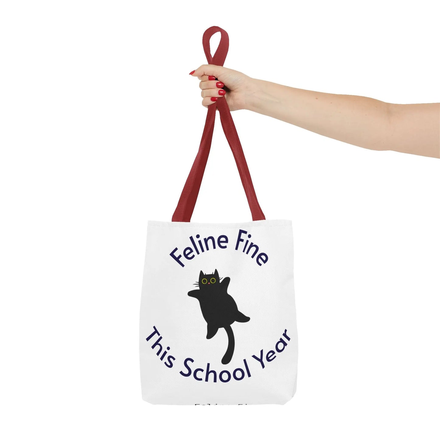 Teacher Tote Bag - Feline Fine This School Year Printify
