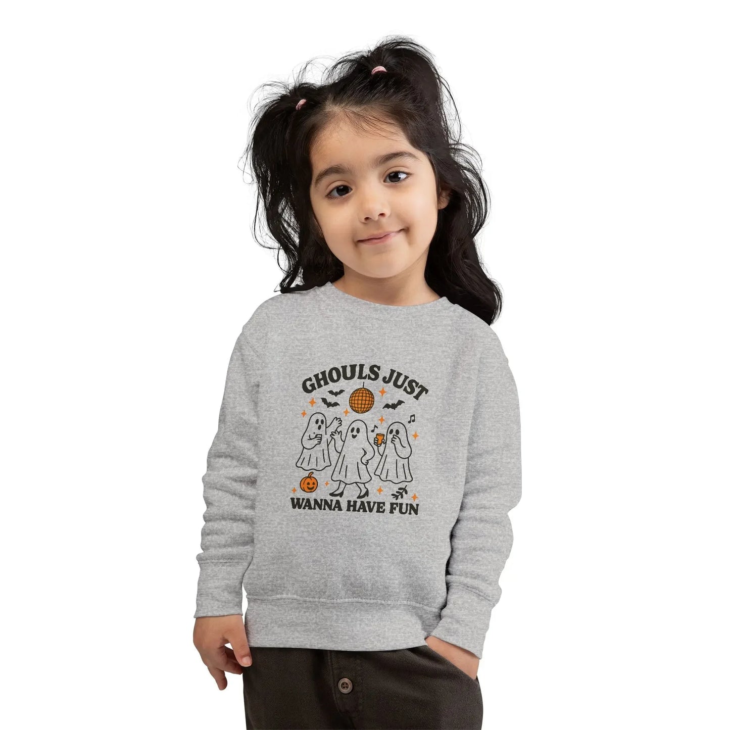Toddler Ghostly Fun Sweatshirt - Cute Childrens Halloween Apparel - FloofChonk