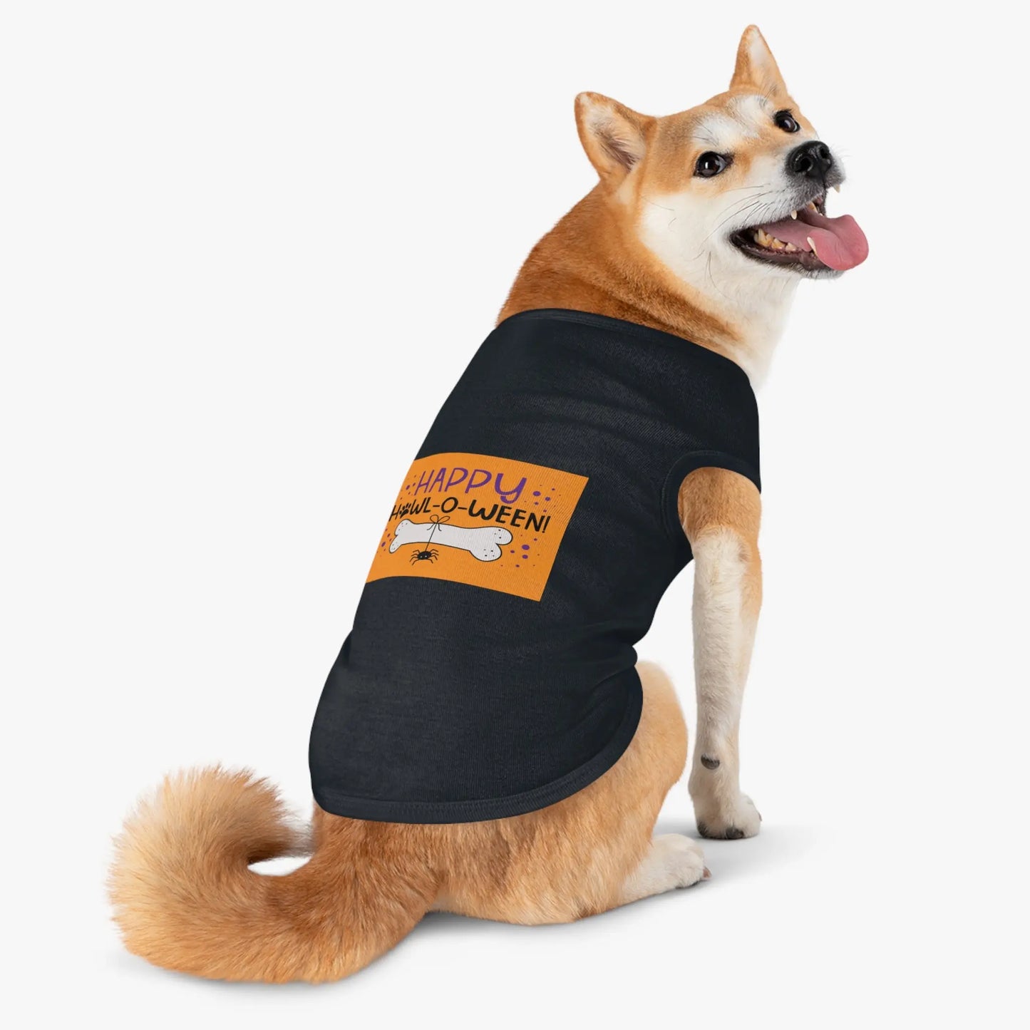 Halloween Pet Tank Top | Happy Howl-o-ween Costume for Dogs, Pet Apparel, Cute Dog Outfit, Festive Pet Clothing, Holiday Gift for Dog Lovers Printify