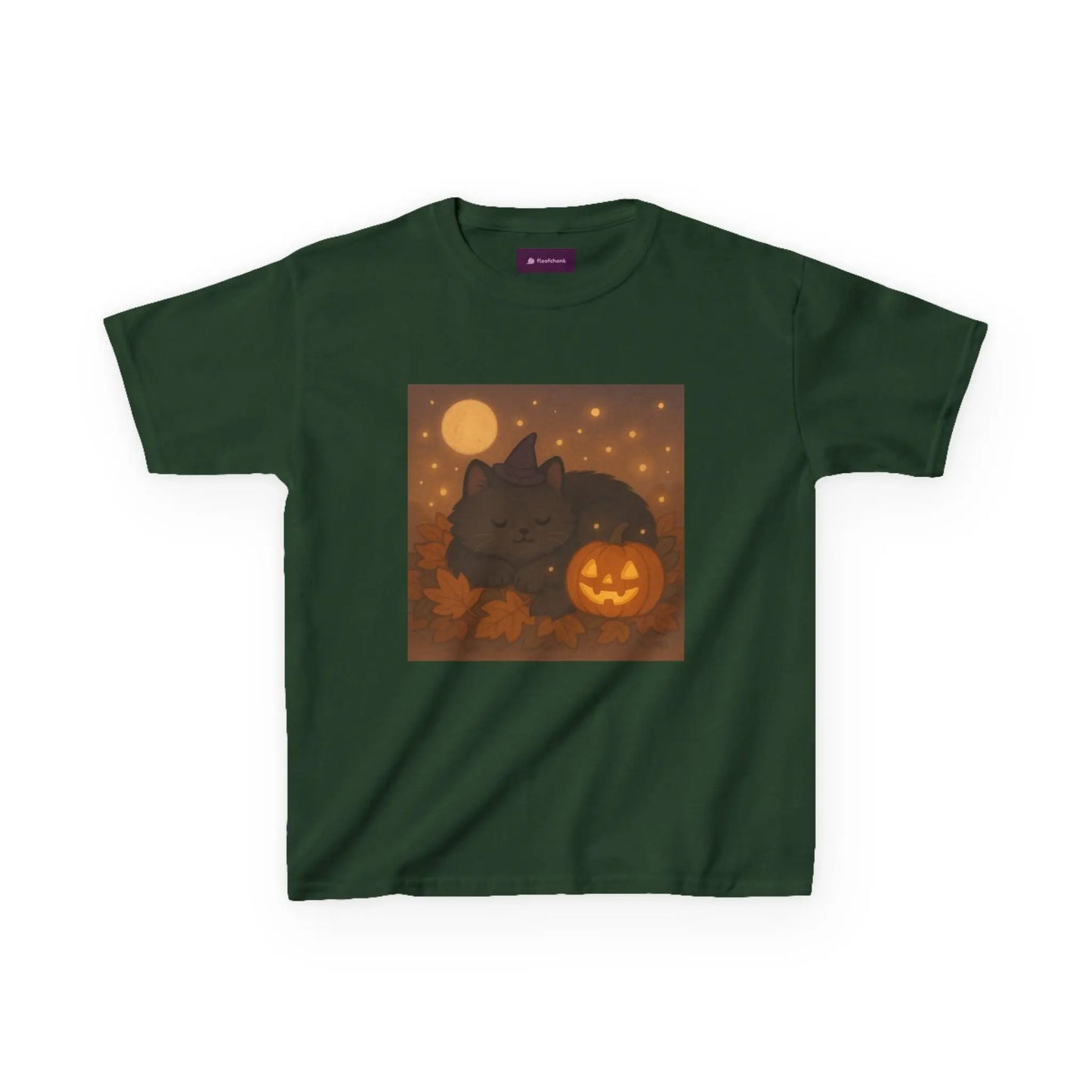 Halloween Cat Tee, Fall Shirt, Cute Pumpkin Gift, Cozy Kids Clothes, Autumn Vibes, Trick or Treat Apparel - Kids T-Shirt, Sweatshirt,