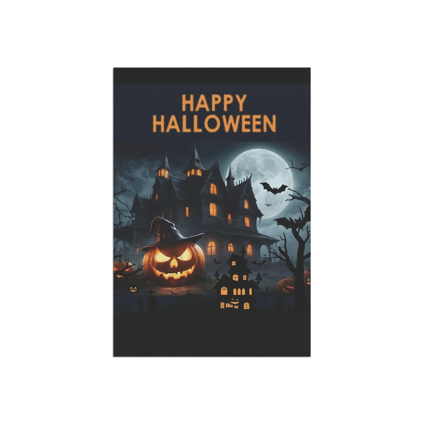 Halloween Garden Banner, Spooky House Decor, Outdoor Halloween Flag, Holiday Yard Sign, Fall Seasonal Decoration