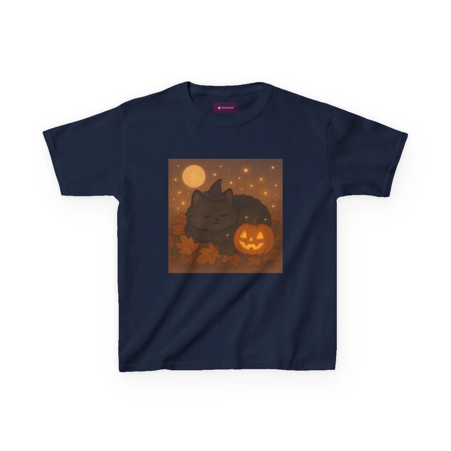 Halloween Cat Tee, Fall Shirt, Cute Pumpkin Gift, Cozy Kids Clothes, Autumn Vibes, Trick or Treat Apparel - Kids T-Shirt, Sweatshirt,