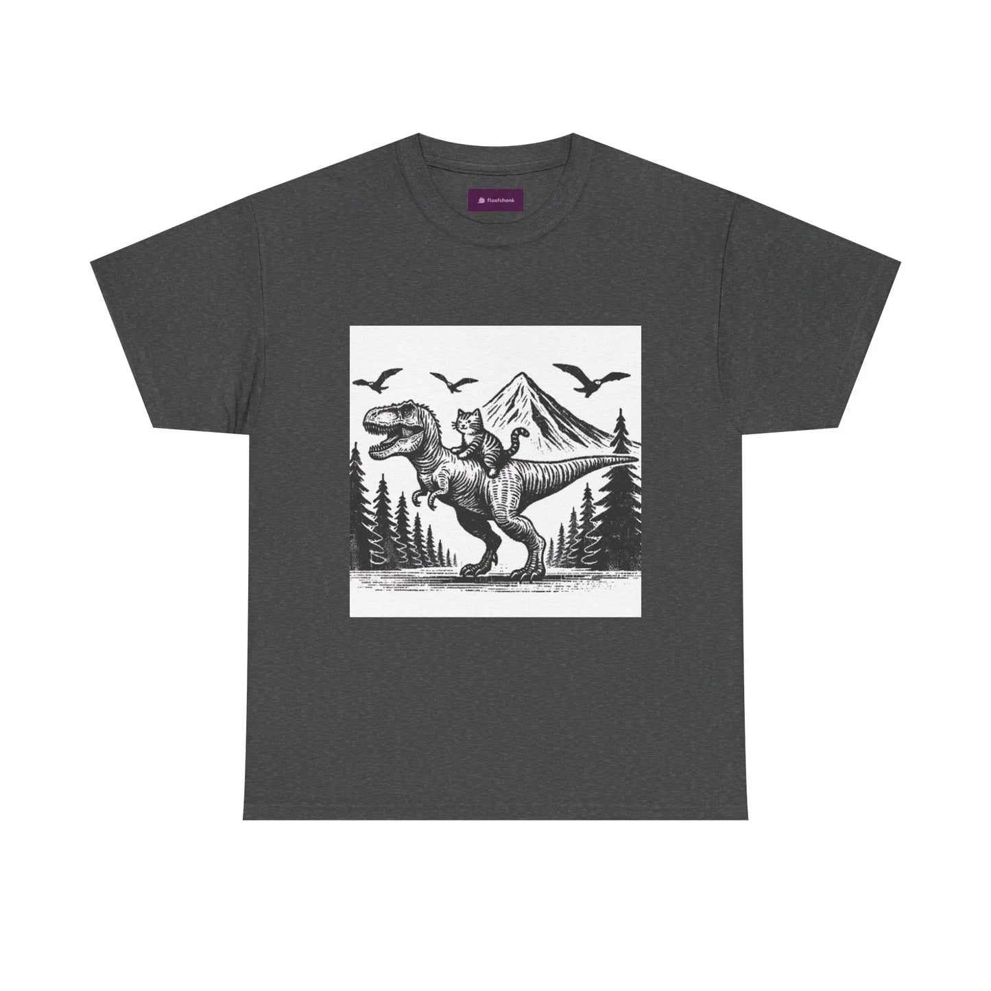 Dinosaur Cat Tee Printify