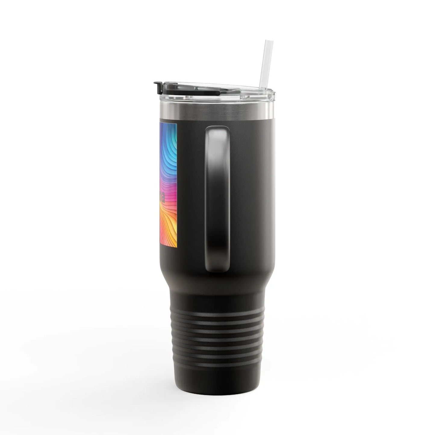 Personalized 40oz Travel Mug, Vibrant Color Wave, Gift for Coffee Lovers, Road Trips, Insulated Tumbler Printify