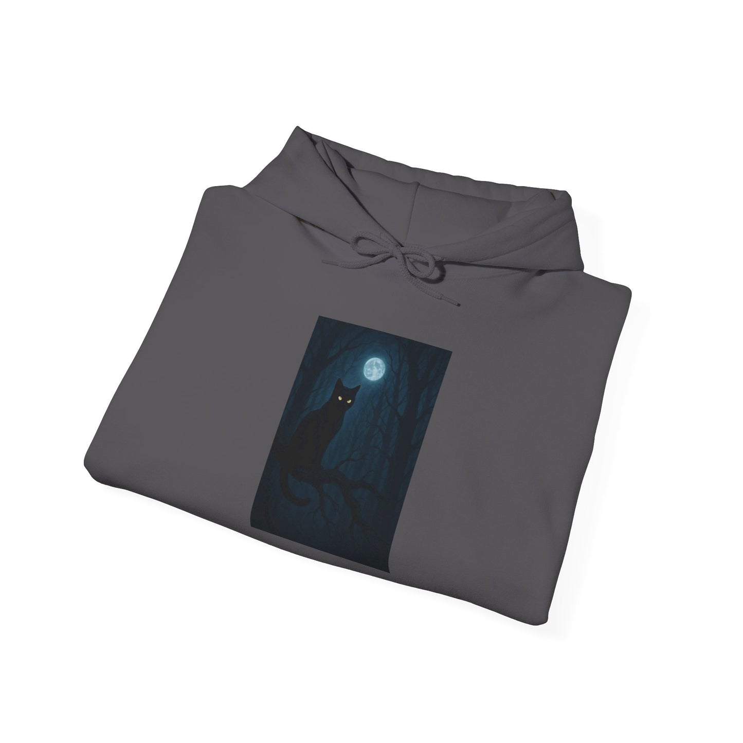 Mystical Cat Hoodie, Cozy Sweatshirt for Cat Lovers, Halloween Wear, Gift for Animal Lovers, Comfortable Casual Fashion