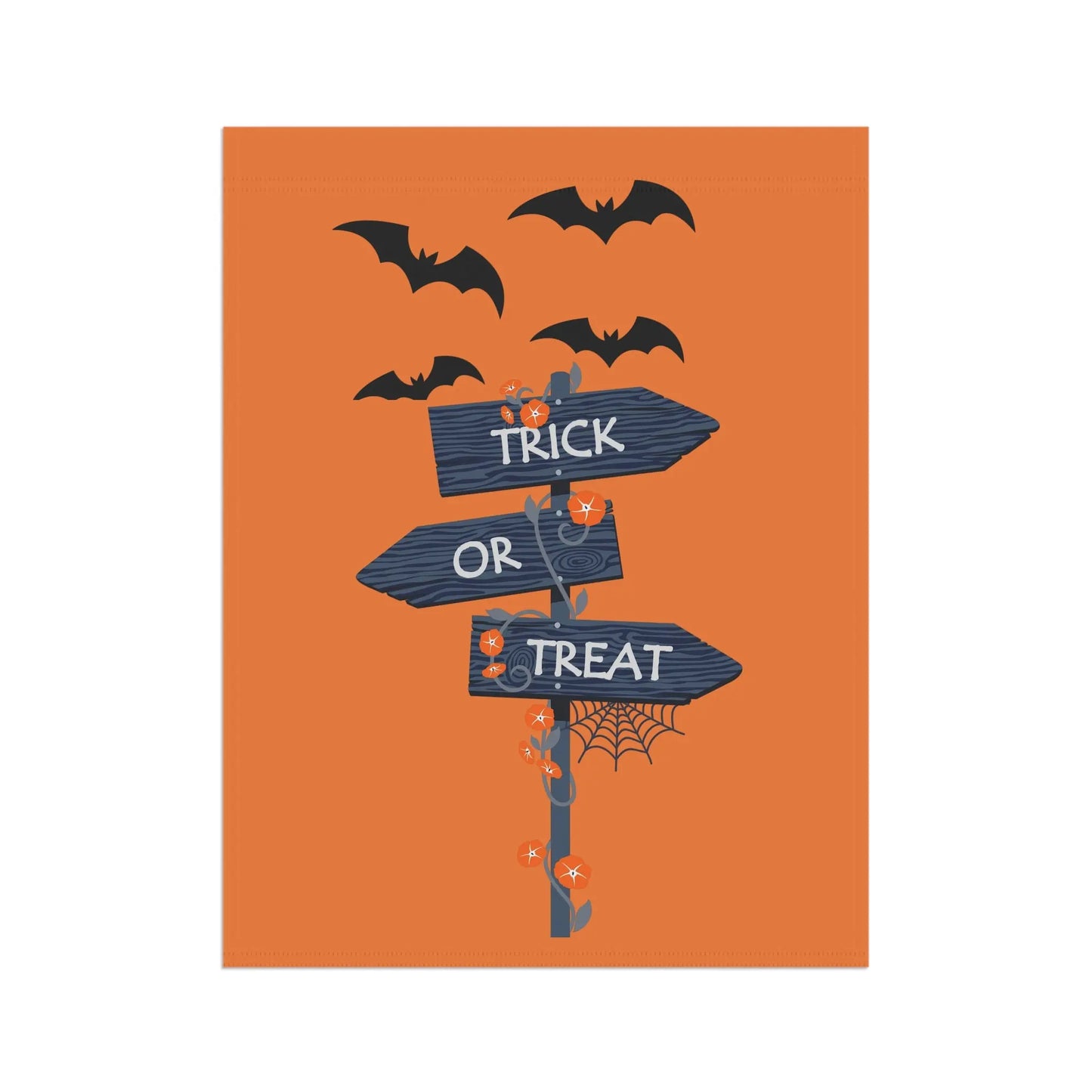 Halloween Garden Banner, Trick or Treat Flag, Seasonal Yard Decor, Fall Home Decoration, Spooky Outdoor Sign Printify