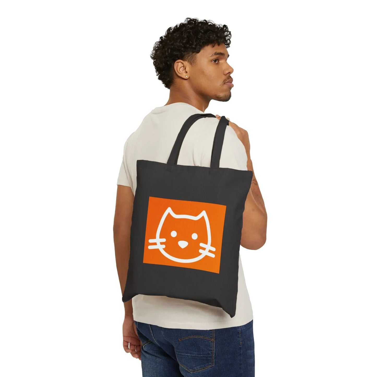 Canvas Tote Bag - Cute Cat Pet Lover Eco-Friendly Shopping Floofchonk Design - FloofChonk