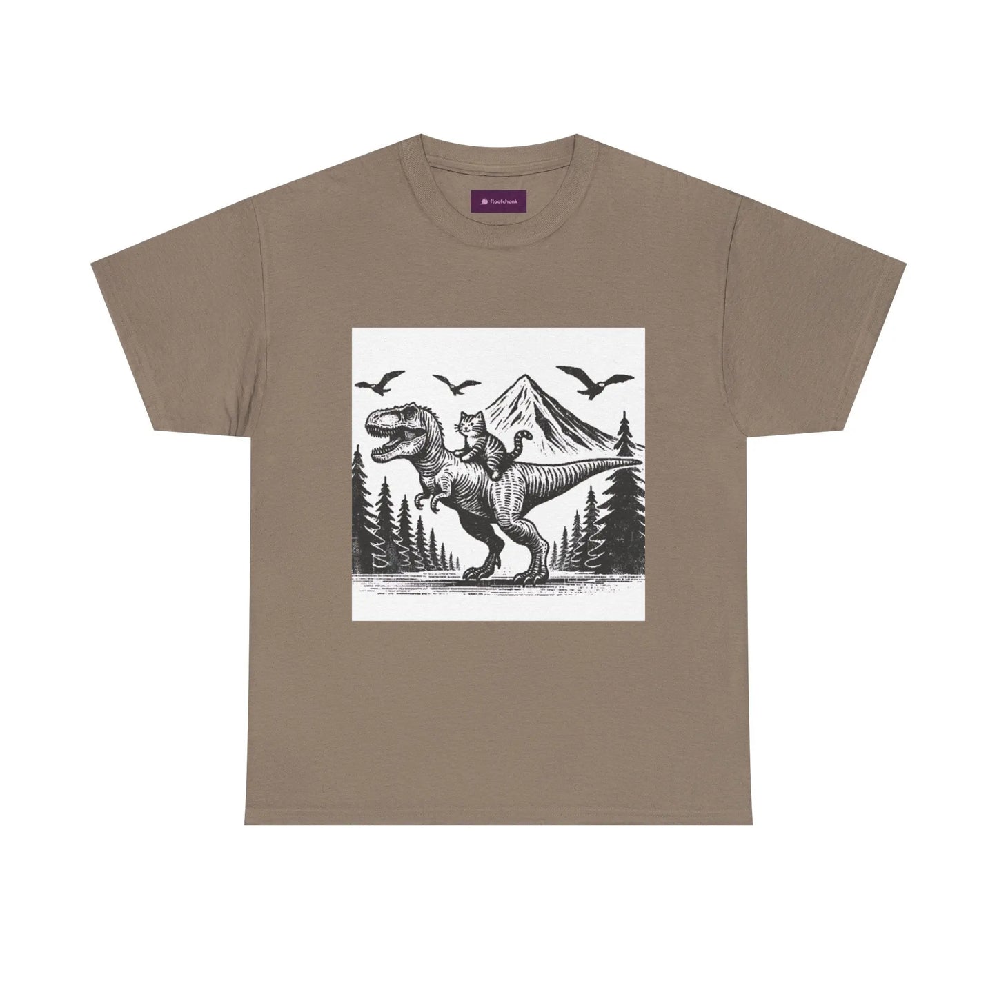 Dinosaur Cat Tee Printify