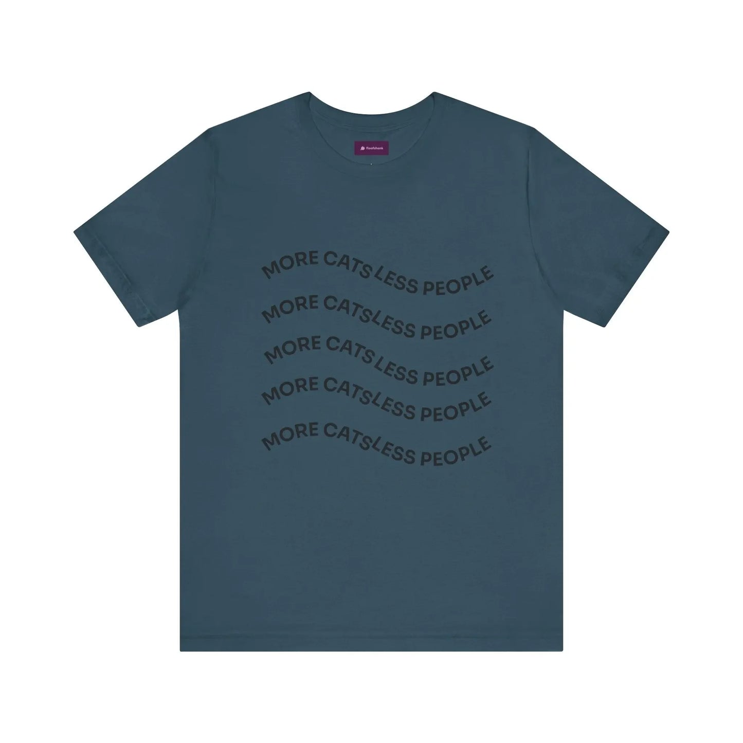More Cats Less People Cats Graphic Tee - Unisex Jersey Shirt - FloofChonk