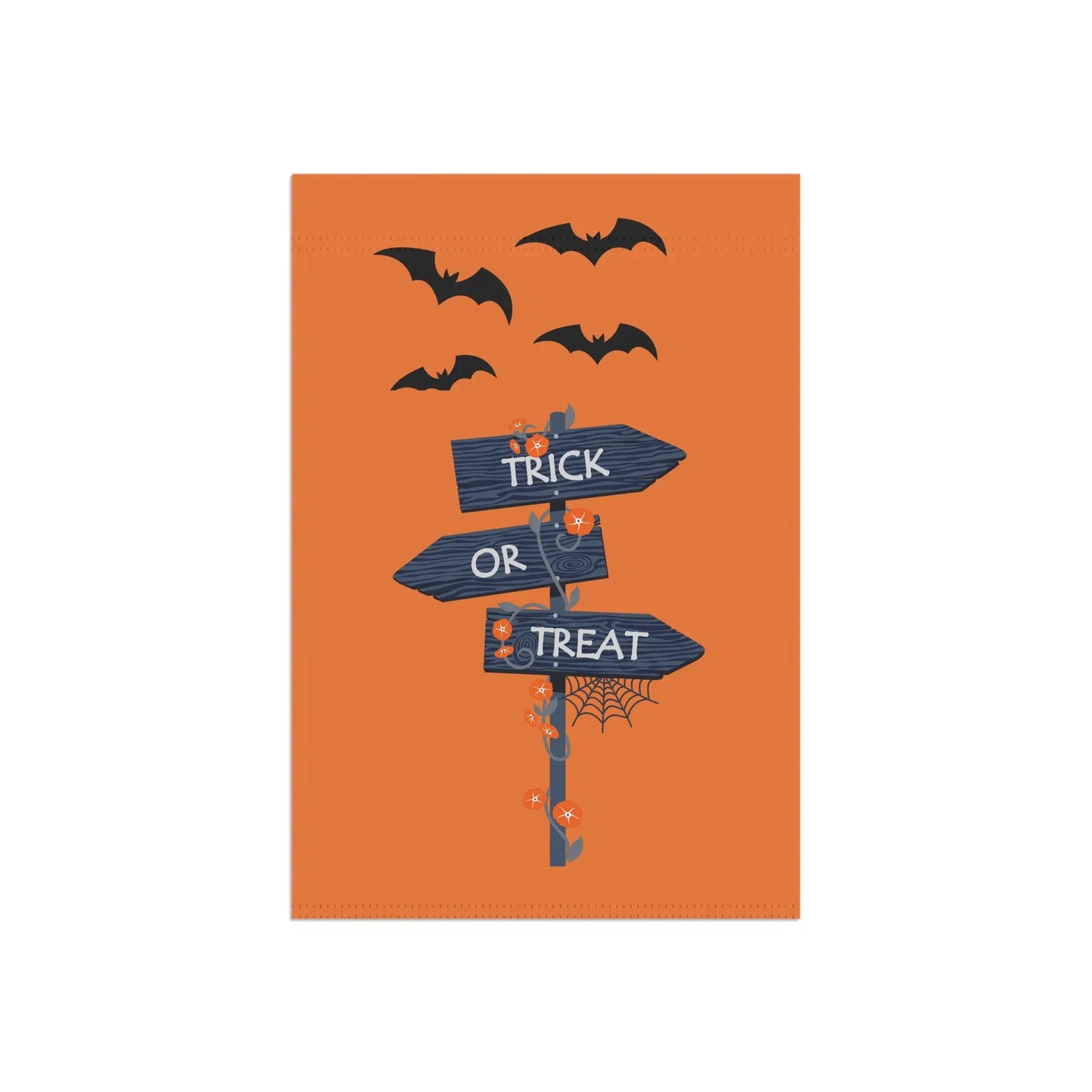 Halloween Garden Banner, Trick or Treat Flag, Seasonal Yard Decor, Fall Home Decoration, Spooky Outdoor Sign Printify