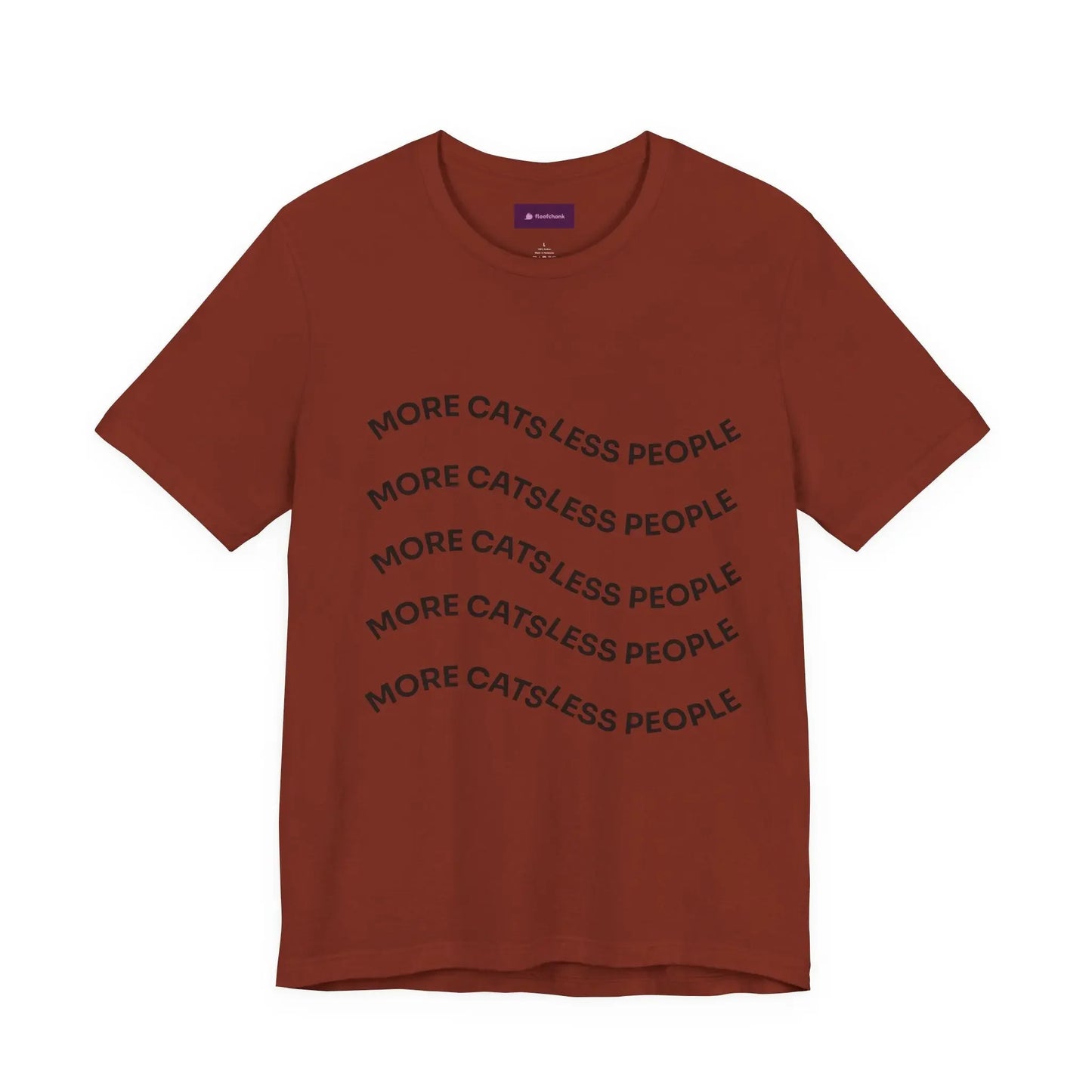 More Cats Less People Cats Graphic Tee - Unisex Jersey Shirt - FloofChonk