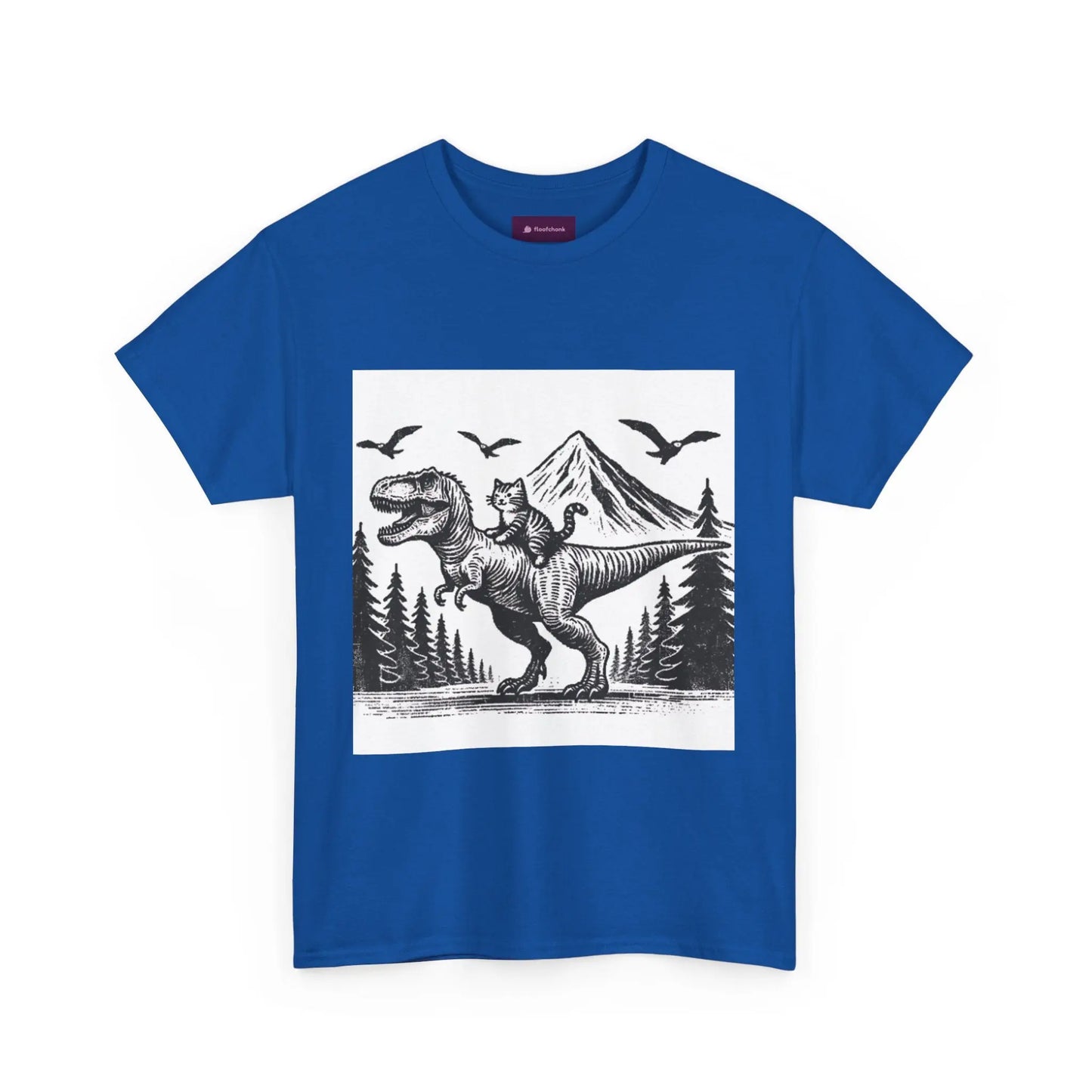 Dinosaur Cat Tee Printify