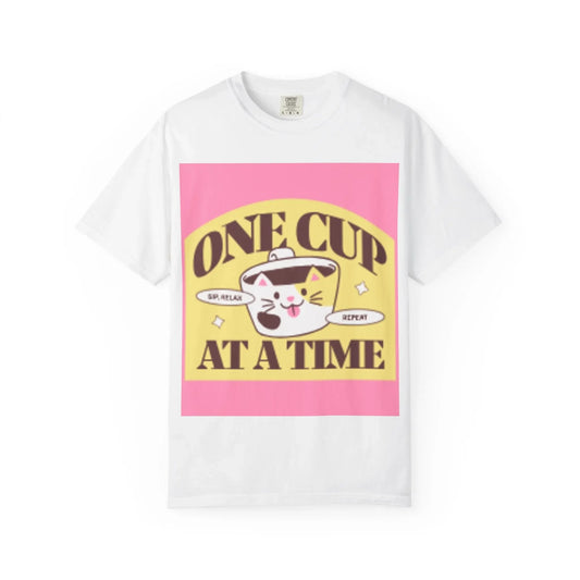 Cute Cat Retro Coffee T-Shirt, Funny Cat Lover Tee, Coffee Addict Shirt - FloofChonk