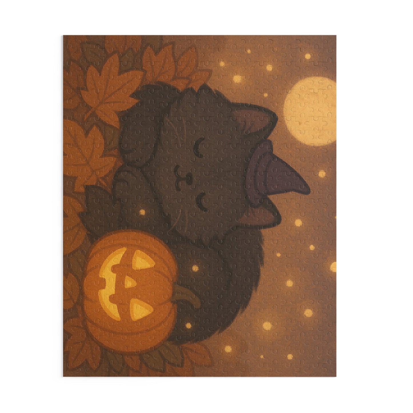 Jigsaw Puzzle - Cozy Cat Halloween 500-Piece Jigsaw, Fall Decor, Halloween Gift