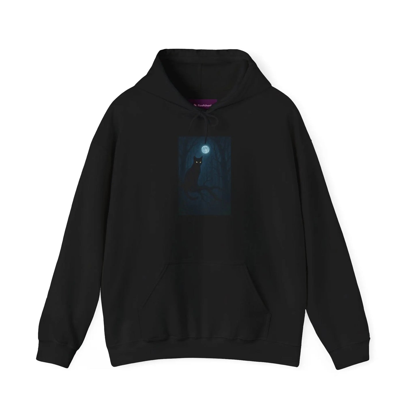Mystical Cat Hoodie, Cozy Sweatshirt for Cat Lovers, Halloween Wear, Gift for Animal Lovers, Comfortable Casual Fashion