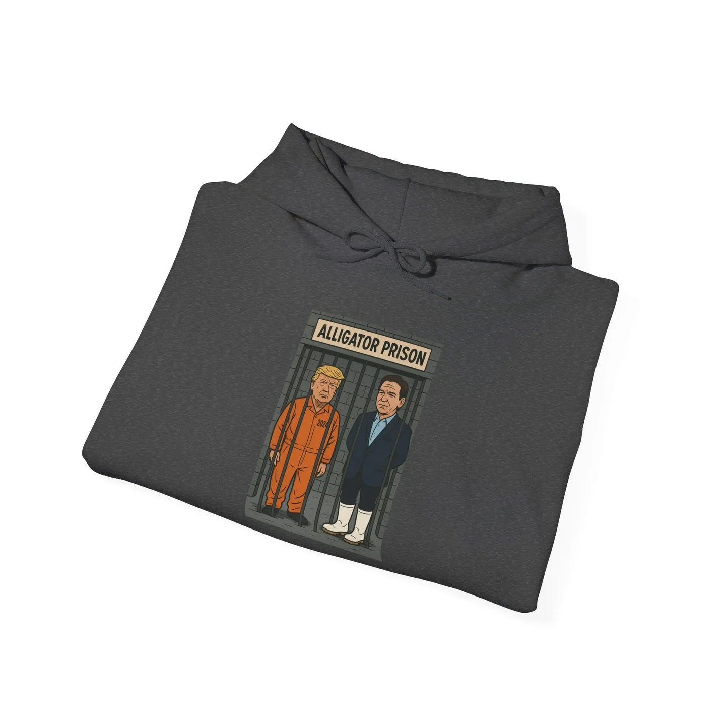 Trump Prison Humor Hoodie - Funny Unisex Sweatshirt, Gift for Friends, Unique Prisoner Design, Cozy Casual Wear, Perfect for Gifting Printify