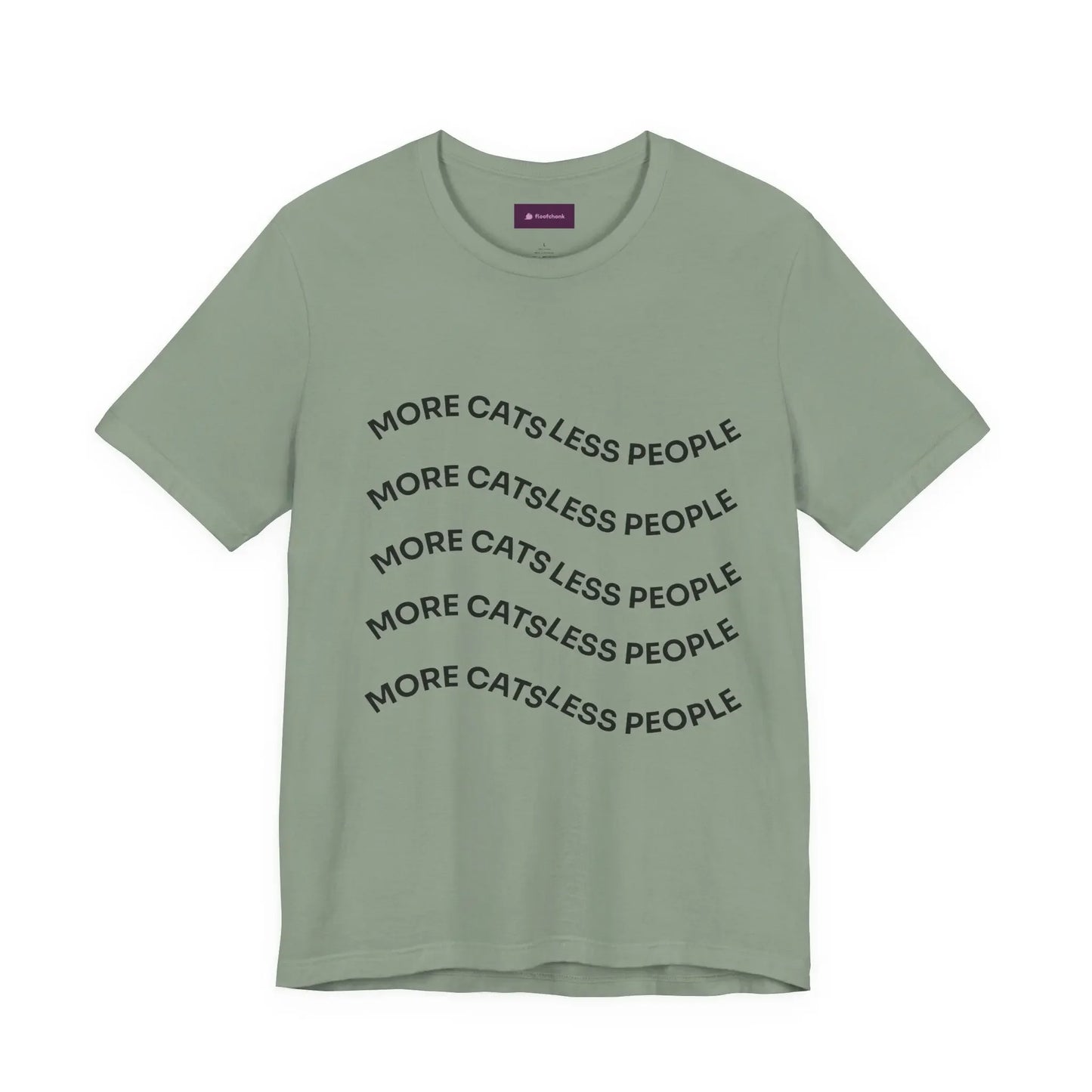 More Cats Less People Cats Graphic Tee - Unisex Jersey Shirt - FloofChonk