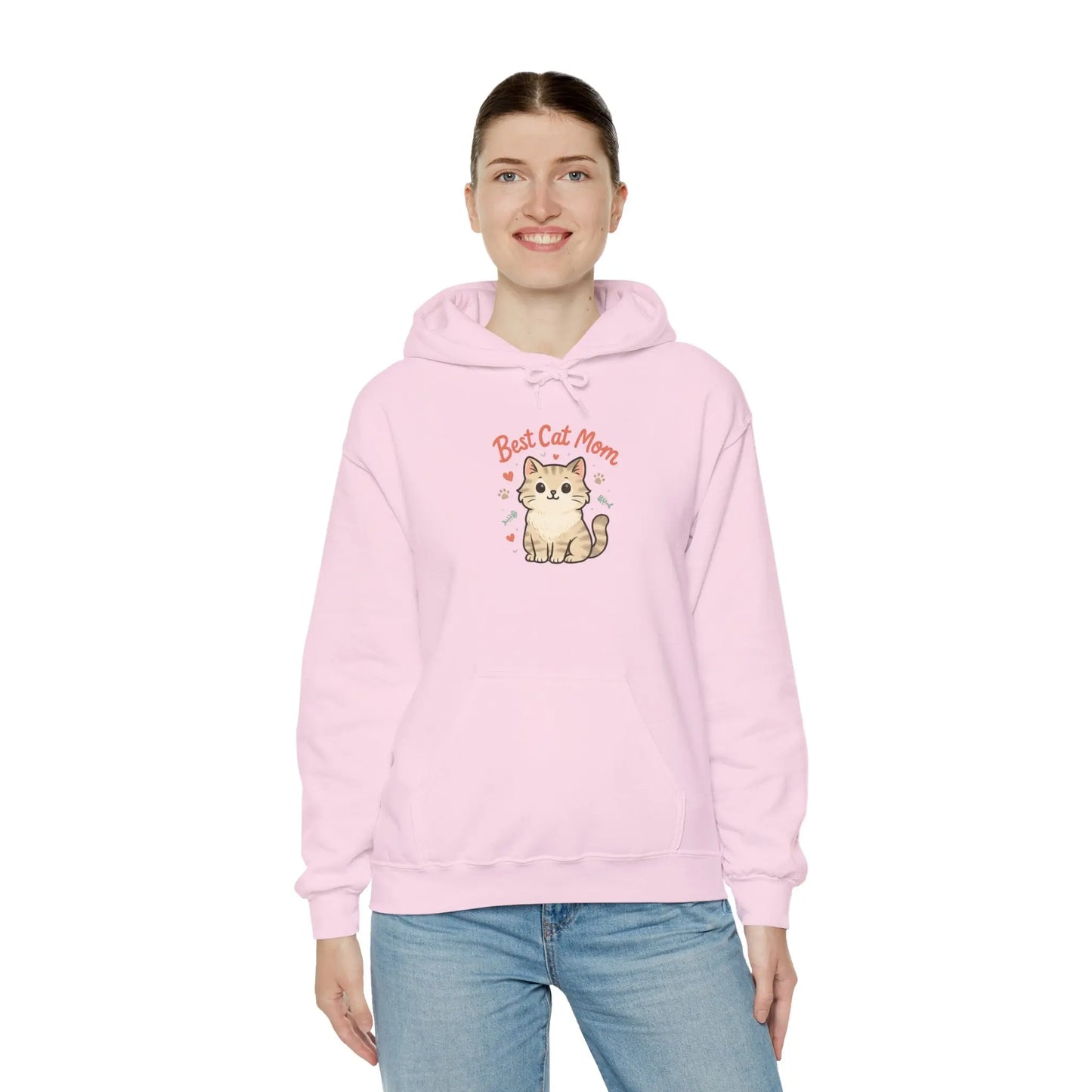 Cute Cat Mom Hoodie, Best Cat Mom Sweatshirt, Gifts for Cat Lovers, Cozy Animal Sweatshirt, Unisex Cat Apparel Printify